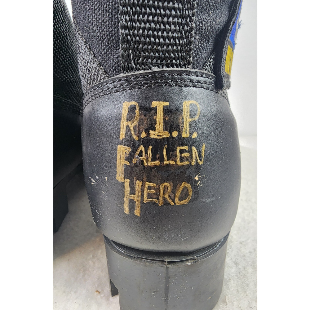 In Memoriam Tactical Full Grain Black Leather Training Hiking Combat Boots Sz 11 - Picture 5 of 11